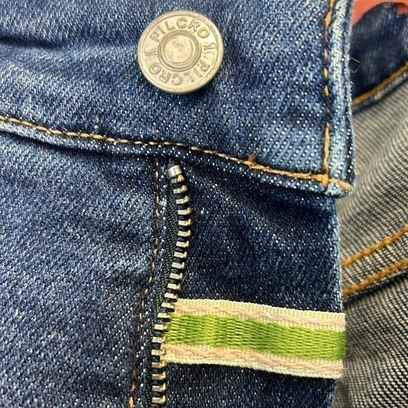 Pilcro by Anthropologie Cigarette High Rise Distressed Blue Jeans 32T EUC - Picture 4 of 14